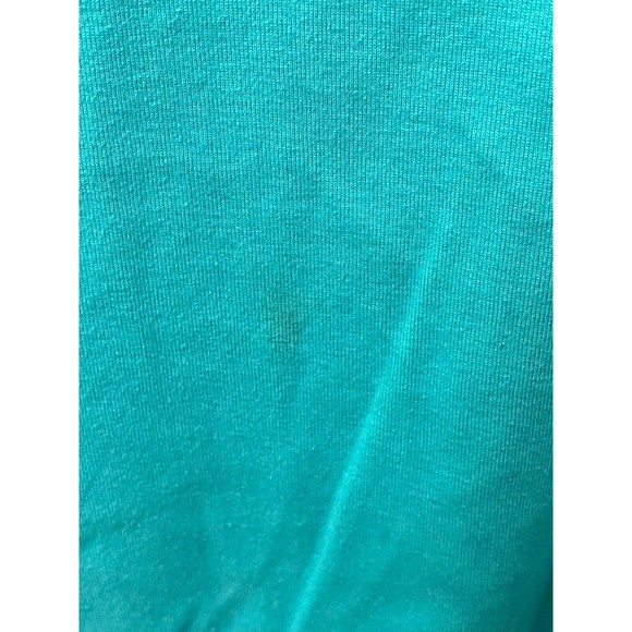 Ysag Women's Size 14W/16W Flower Turquoise Graphic Design Shirt Small Stain READ - Picture 4 of 4
